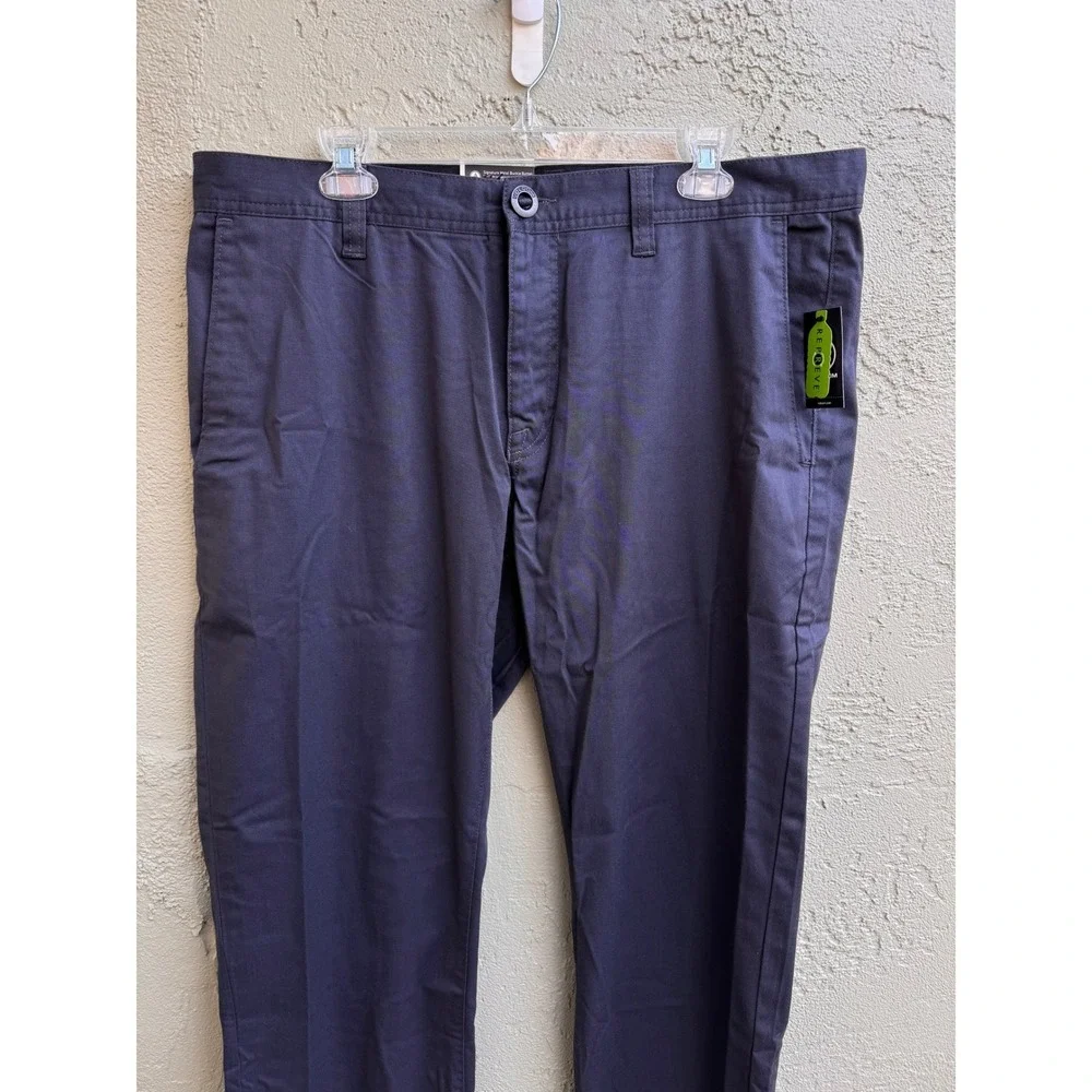 Volcom NEW Mens Navy Blue Frickin Modern Stretch Pants SZ 36 Chino Tailored